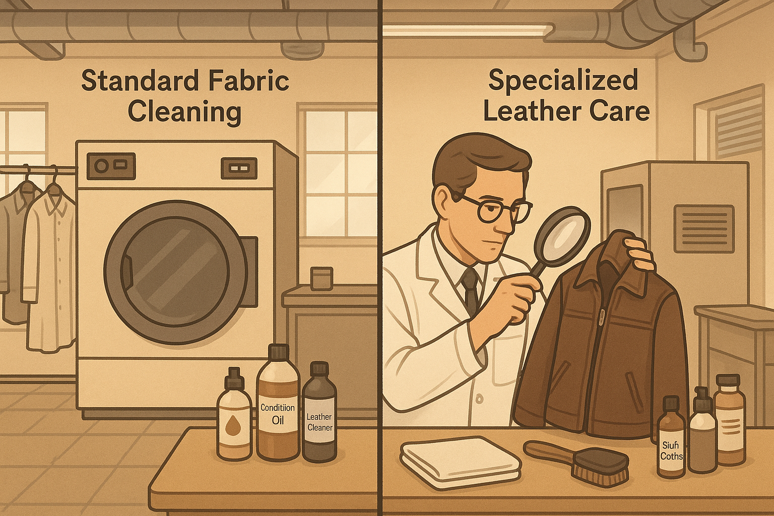 How dry cleaners handle leather differently